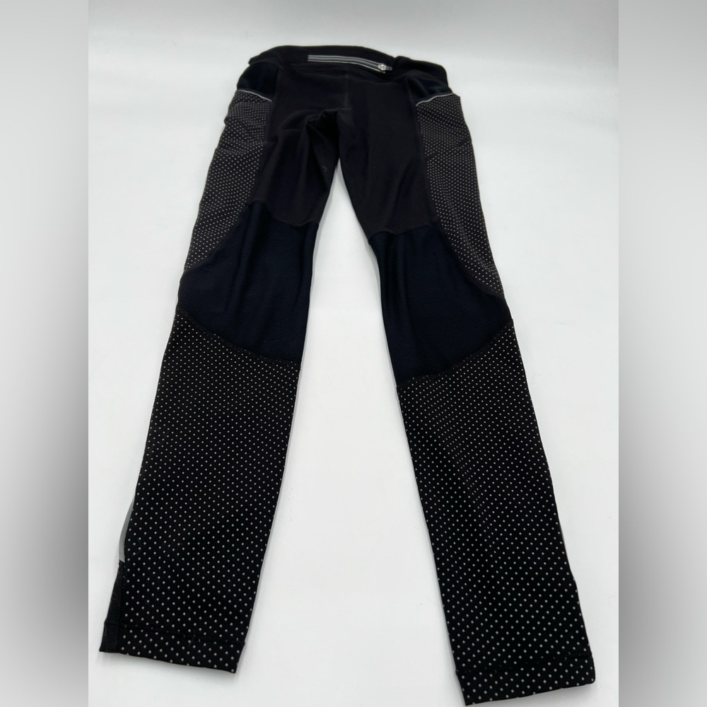 Athleta dot be free black and gray reflective running leggings size XS. - Picture 2 of 8